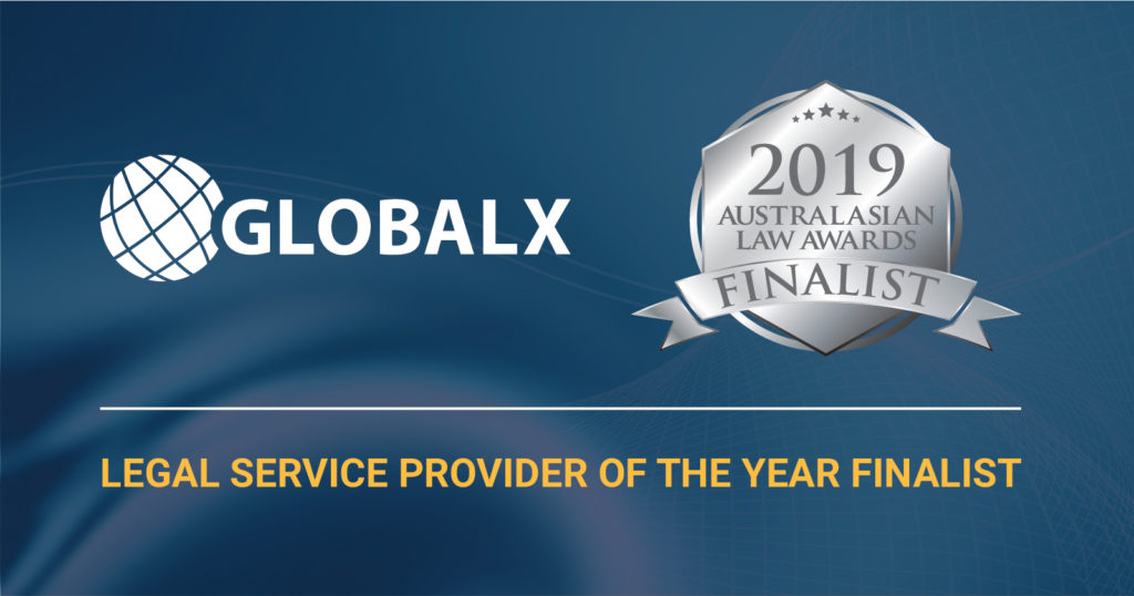 GlobalX named Legal Service Provider of the Year finalist