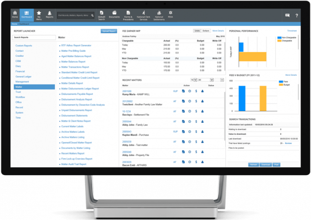 Open Practice legal software screenshot